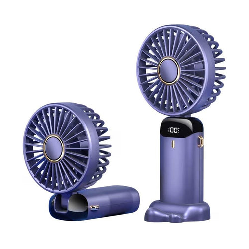 TurboAir Foldable Handheld Fan - Blue