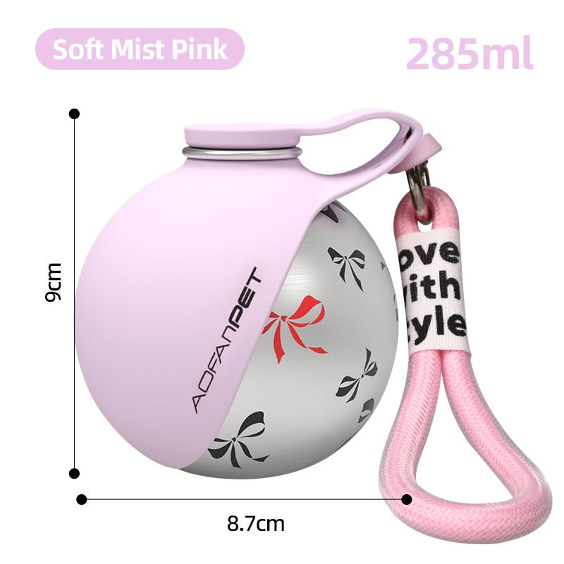 PupFlow Pet Travel Water Bottle - Pink 285ml
