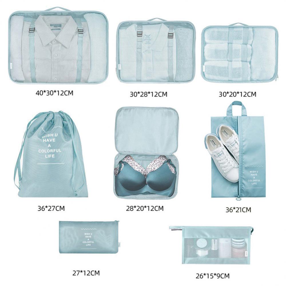 PackPro 8-Piece Travel Packing Cubes - Blue