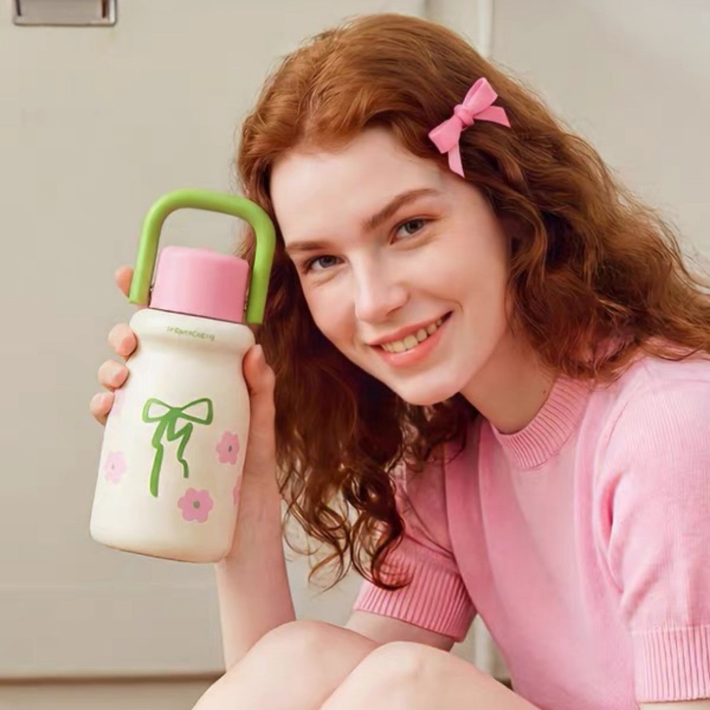 PupFlow Pet Travel Water Bottle - Pink 285ml