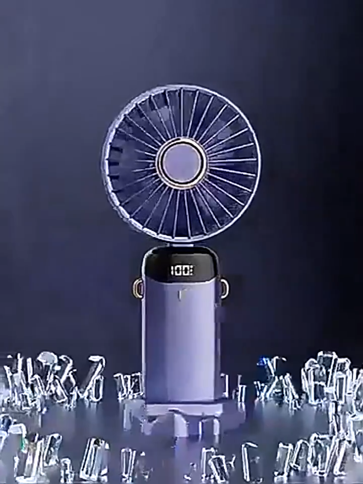 TurboAir Foldable Handheld Fan - White